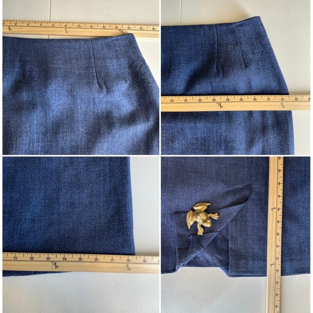 Signature by Larry Levine Navy Textured Two-Piece Skirt Set - Picture 14 of 14